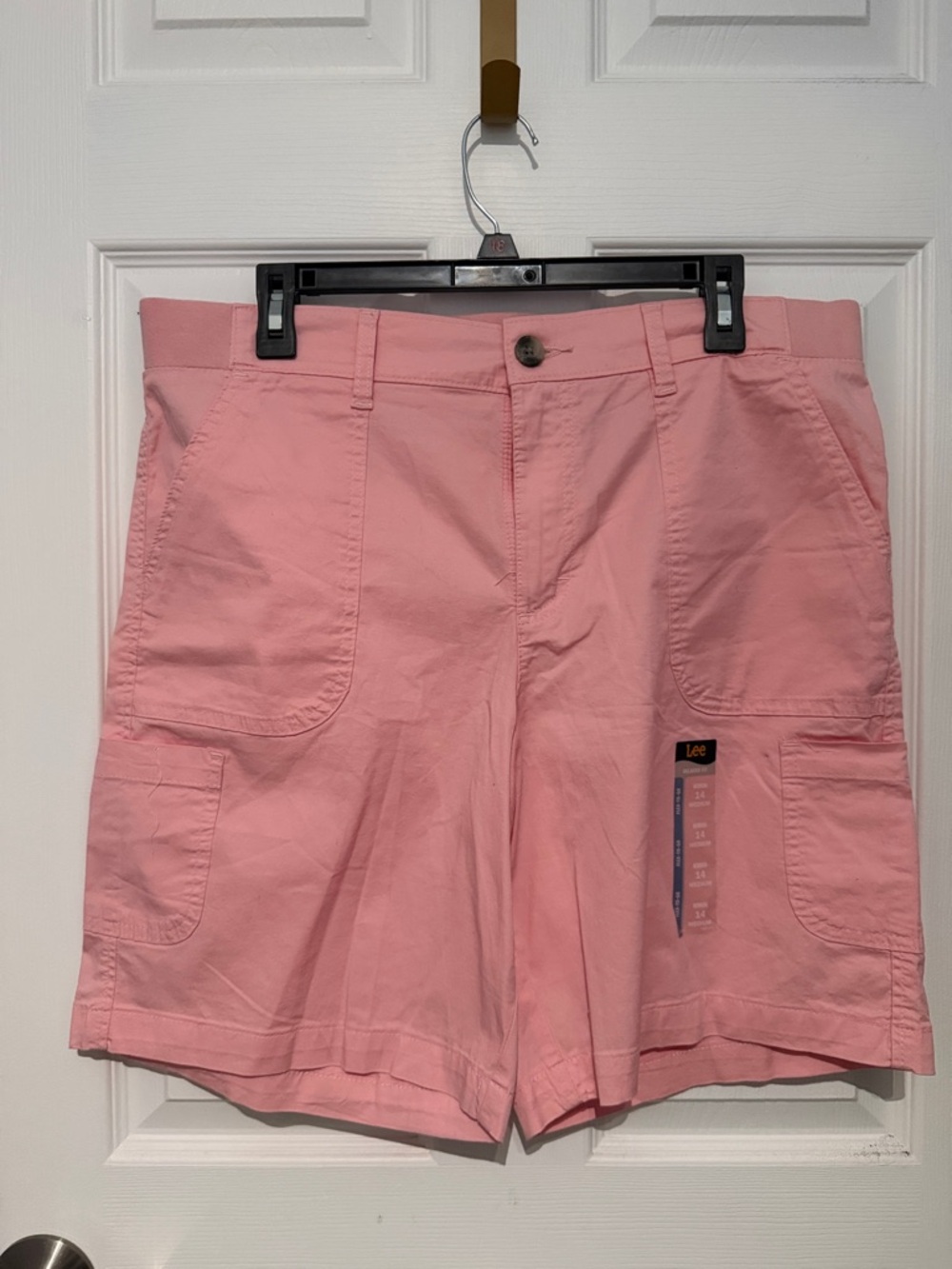 NWT Lee Pink Utility Bermuda Shorts. Size 14.